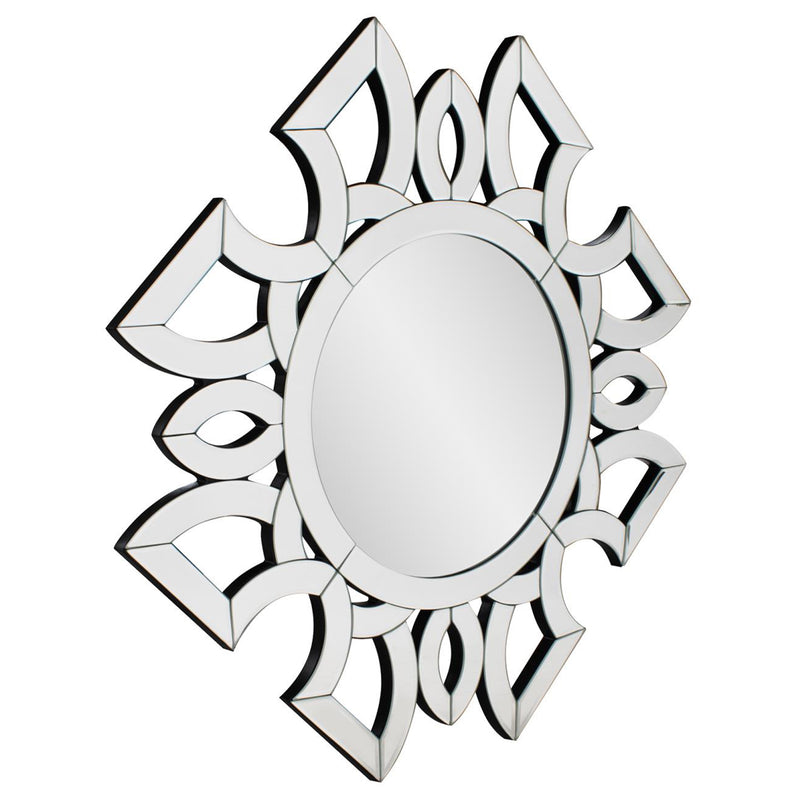 Eduina Symmetrical Cut Pattern Wall Mirror