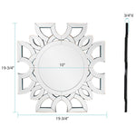 Eduina Symmetrical Cut Pattern Wall Mirror