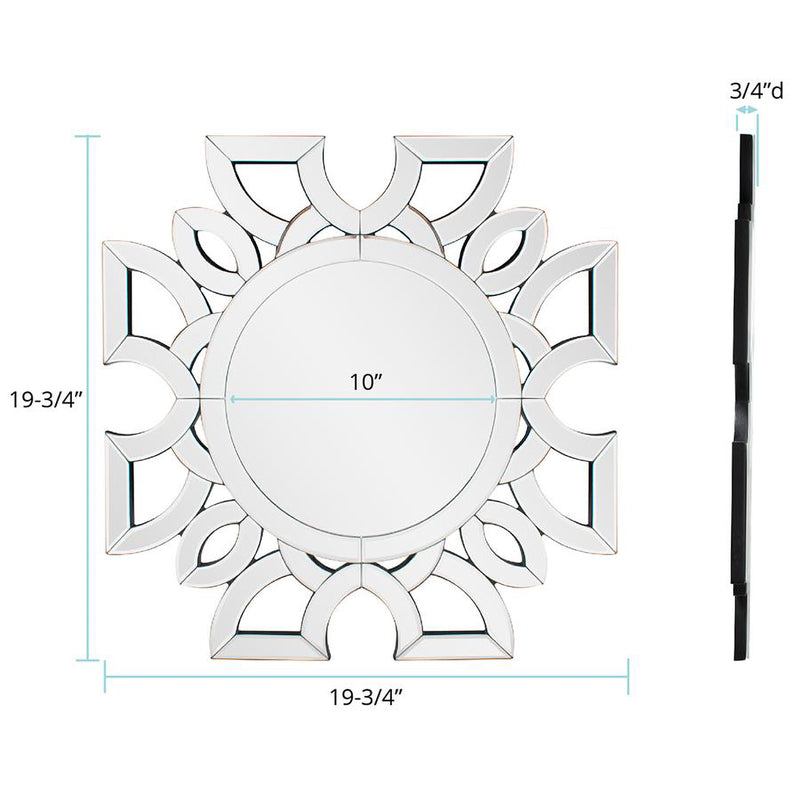 Eduina Symmetrical Cut Pattern Wall Mirror