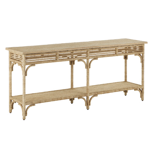 Currey & Co Olisa Rope Large Console Table