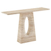 Currey & Co Demi Travertine Console Table