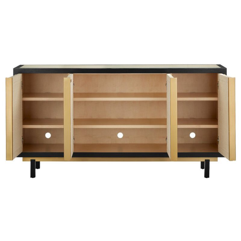 Currey & Co Deanna Raffia Credenza