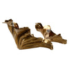 Wildwood Rustic Gold Aluminum Leaf Sculpture Set of 2