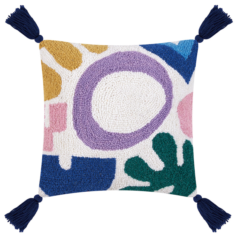 Ampersand Shapes Tassels Hook Throw Pillow