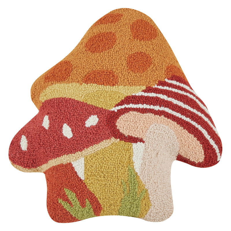 Mushrooms Shaped Hook Throw Pillow