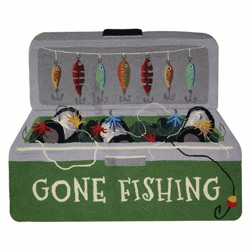 Gone Fishing Shaped Hook Rug