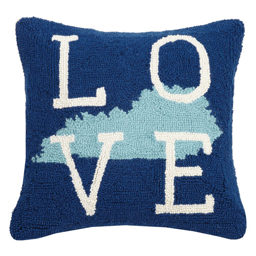 Love Kentucky Hook Throw Pillow