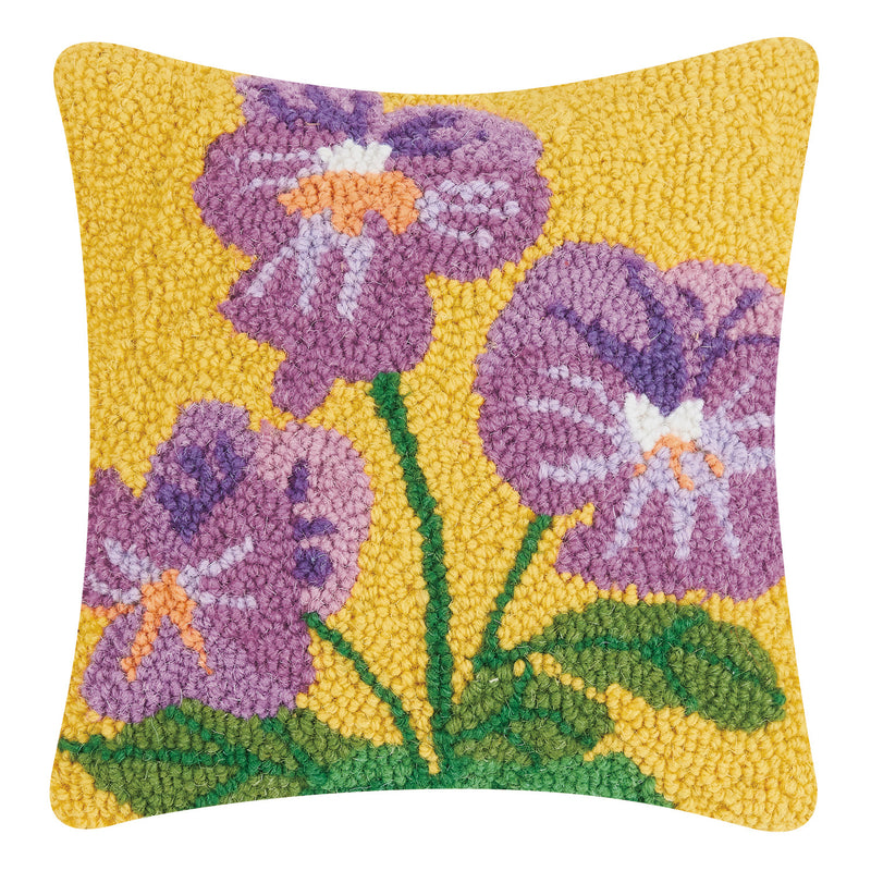 Pansies Hook Throw Pillow