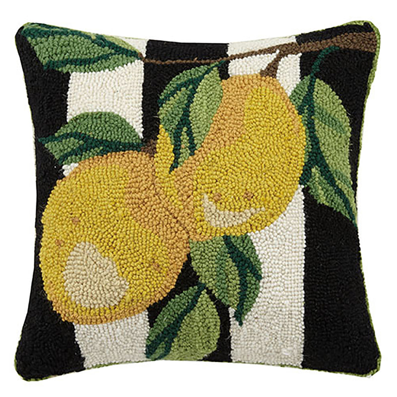 Lemon Branch Hook Throw Pillow