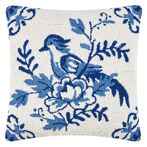 Bluebird Hook Throw Pillow