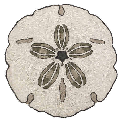 Sand Dollar Shaped Hook Rug