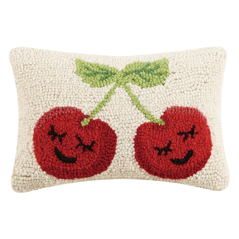 Cherries Hook Throw Pillow