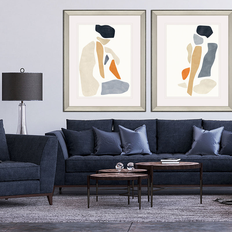 Bell Silhouette Blocks Poise Giclee Framed Art