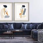 Bell Silhouette Blocks Reflect Giclee Framed Art