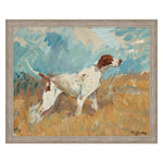 Hoffman English Setter on Watch Giclee Framed Art