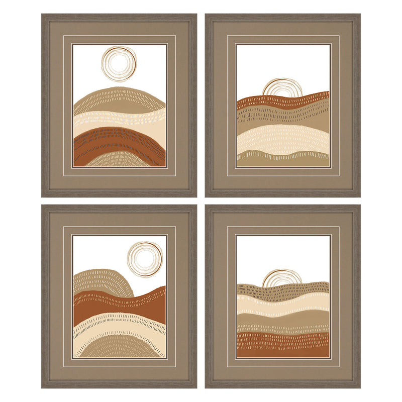 Ellis Horizon Giclee Framed Art Set of 4