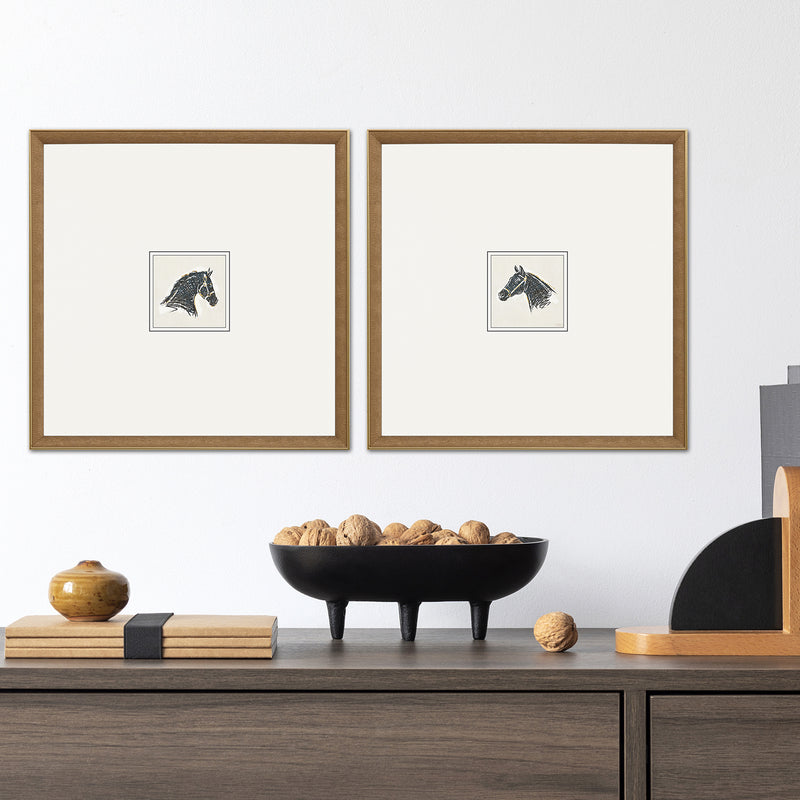 Barrett Equestrian Study Framed Art Set of 2