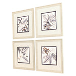 Haase Blue Botanical Framed Art Set of 4