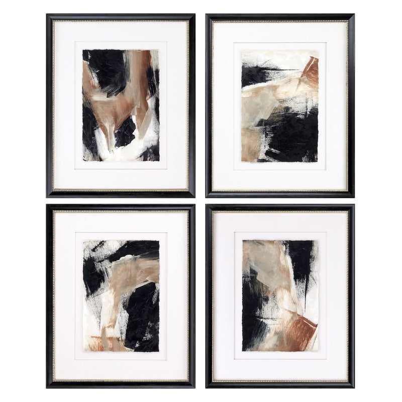 Parker Baked Paintstrokes Framed Art Set of 4