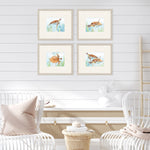 Sheppard Sea Turtle Reef Framed Art Set of 4