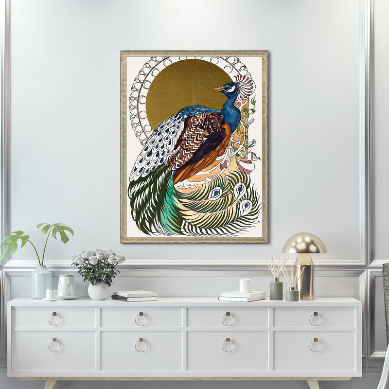 Sunridge Formal Peacock Framed Art