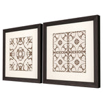 Saunders Motif On Cream I Framed Art Set of 2