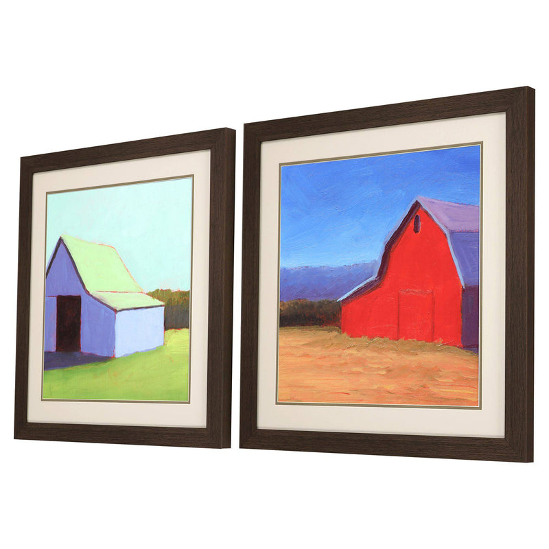 Young Homestead Barn I Framed Art Set of 2