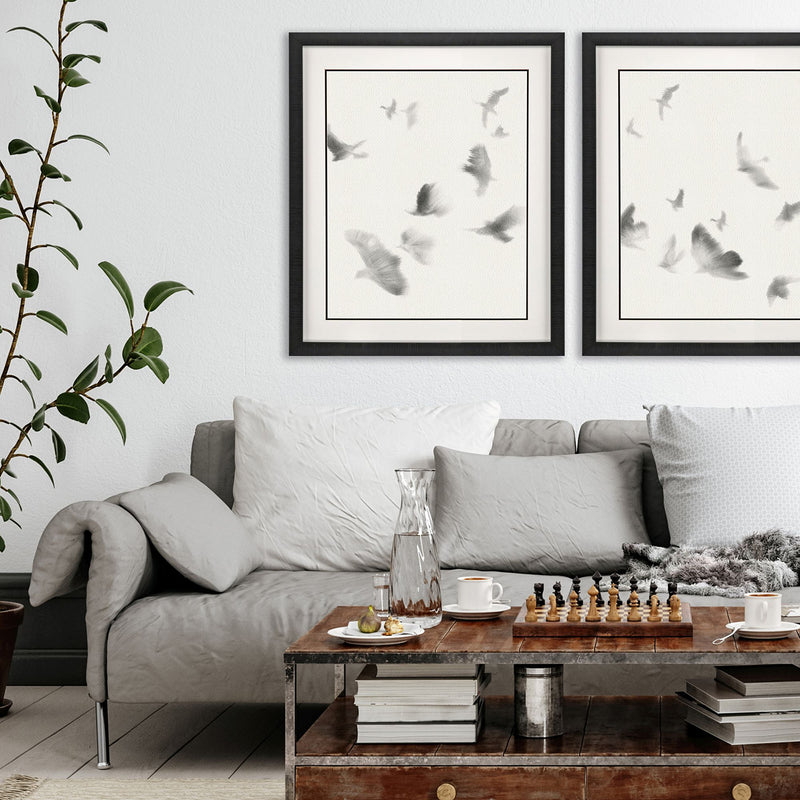 Hegre Birds in Flight Framed Art