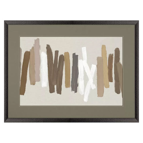 Roberts Strokes In Brown II Framed Art