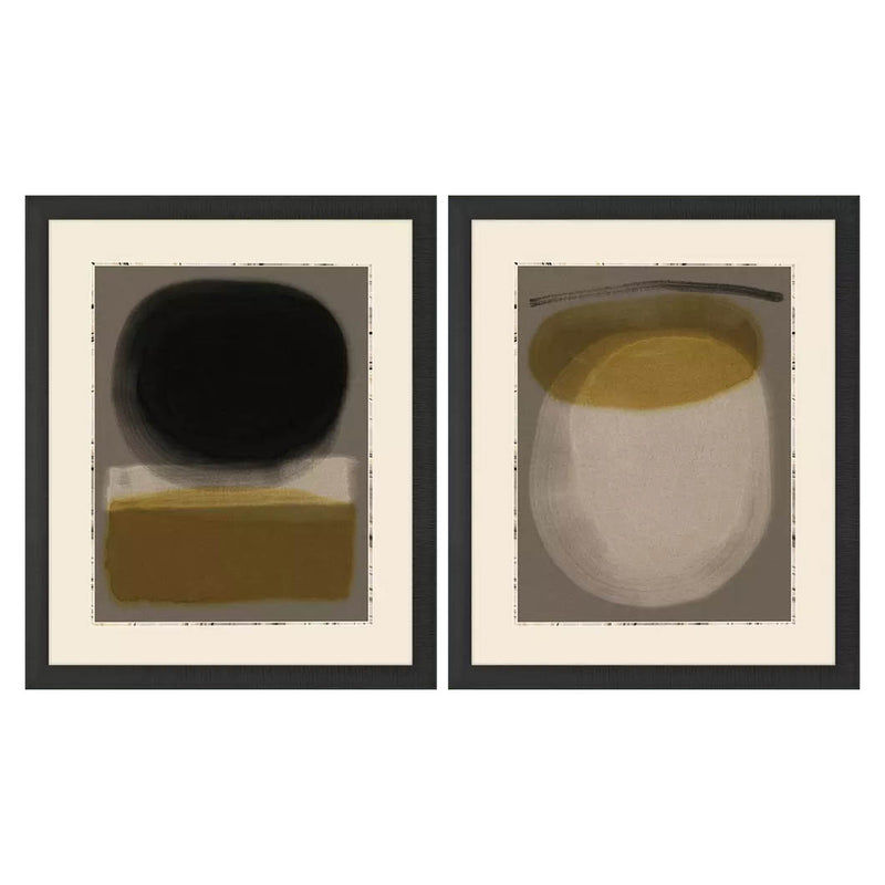 Gunnarsdottir Crescent Phase Framed Art Set of 2