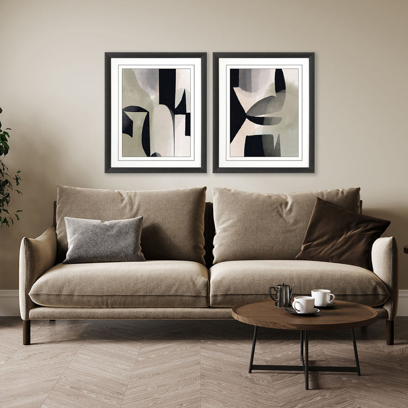 Heligan Shape Shift II Framed Art Set of 2