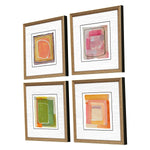 Strawbery Field Bold Gesture Framed Art Set of 4