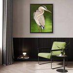 Fallenbaum Moonlight Blue Heron Framed Art