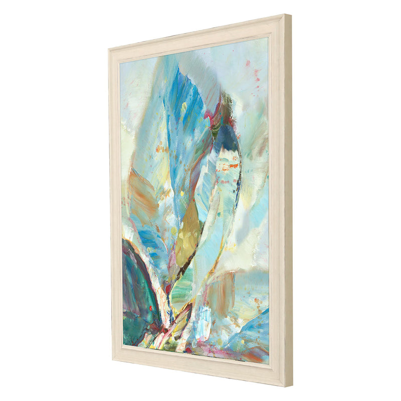 Coleman Aqua Leaf I Framed Art