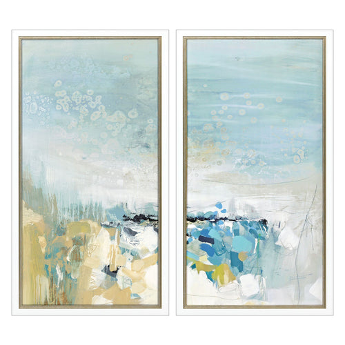 Rowan Lagoon Blue Framed Art Set of 2