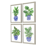 Robert Botanical Blues Framed Art Set of 4