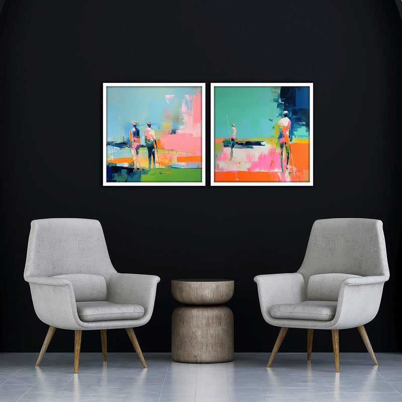 Orlov Golf Players I Framed Art Set of 2