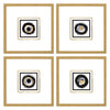 Cartissi White Black Gold Framed Art Set of 4