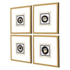 Cartissi White Black Gold Framed Art Set of 4