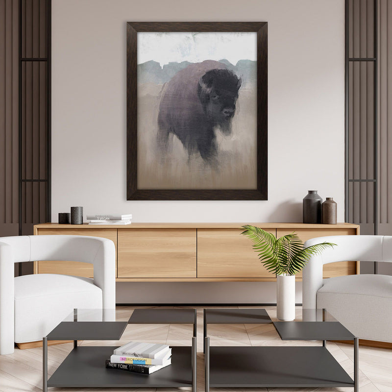 Meneely Roaming Buffalo Framed Art