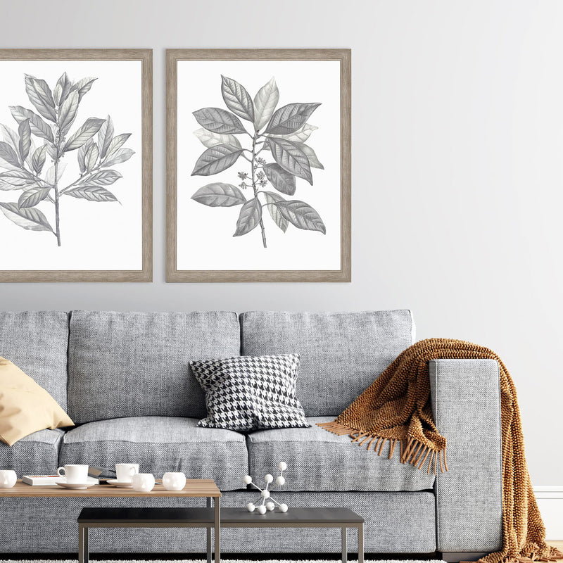 Giclee Studio Silvered Leaves IV Framed Art