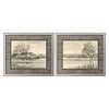 Harper Graphite Plein Air Framed Art Set of 2