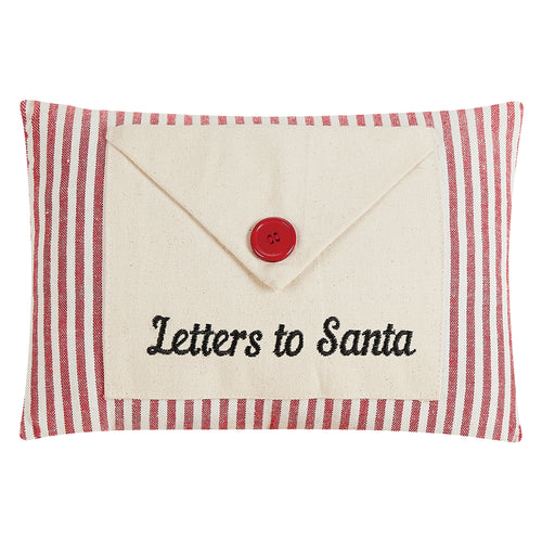 Letter To Santa with Button Embroidered Throw Pillow