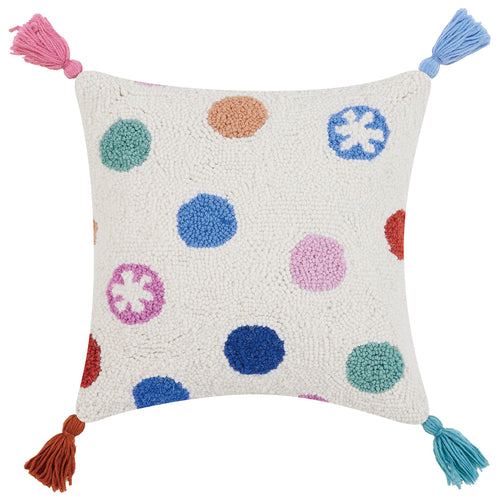 Ampersand Dots with Tassels Hook Throw Pillow