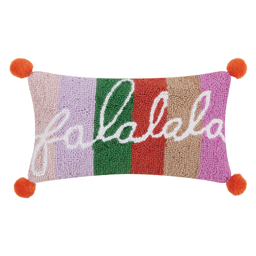 Ampersand Falala with Pom Pom Hook Throw Pillow