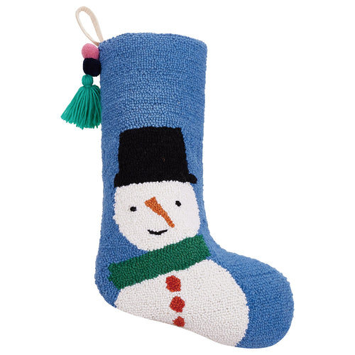 Ampersand Snowman Pom Pom Tassel Christmas Stocking