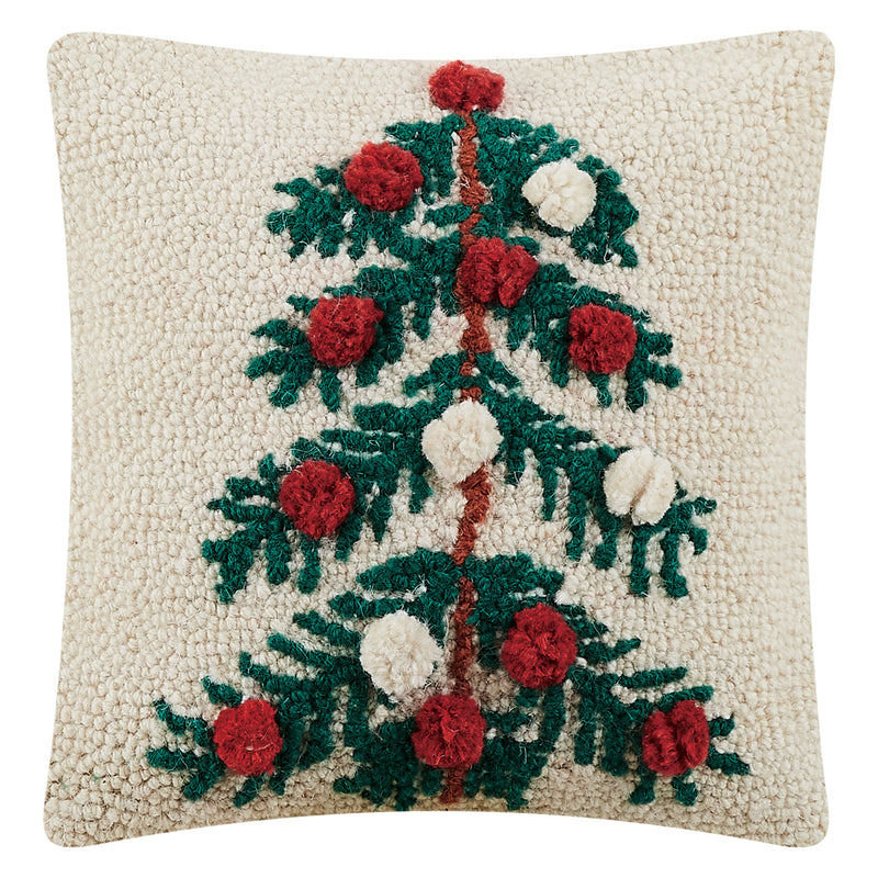 Xmas Tree Hook Throw Pillow