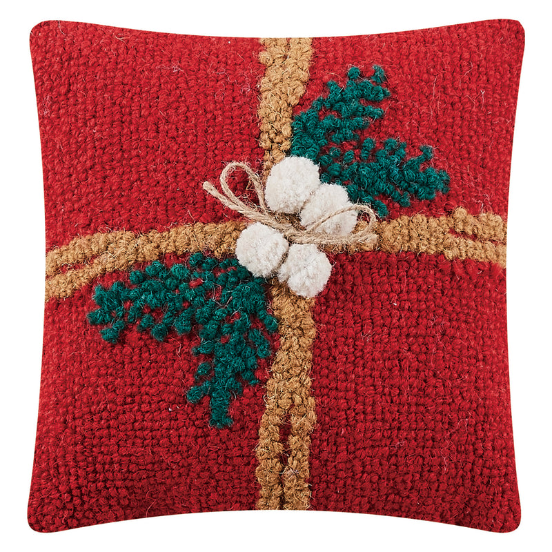 Xmas Present Hook Throw Pillow