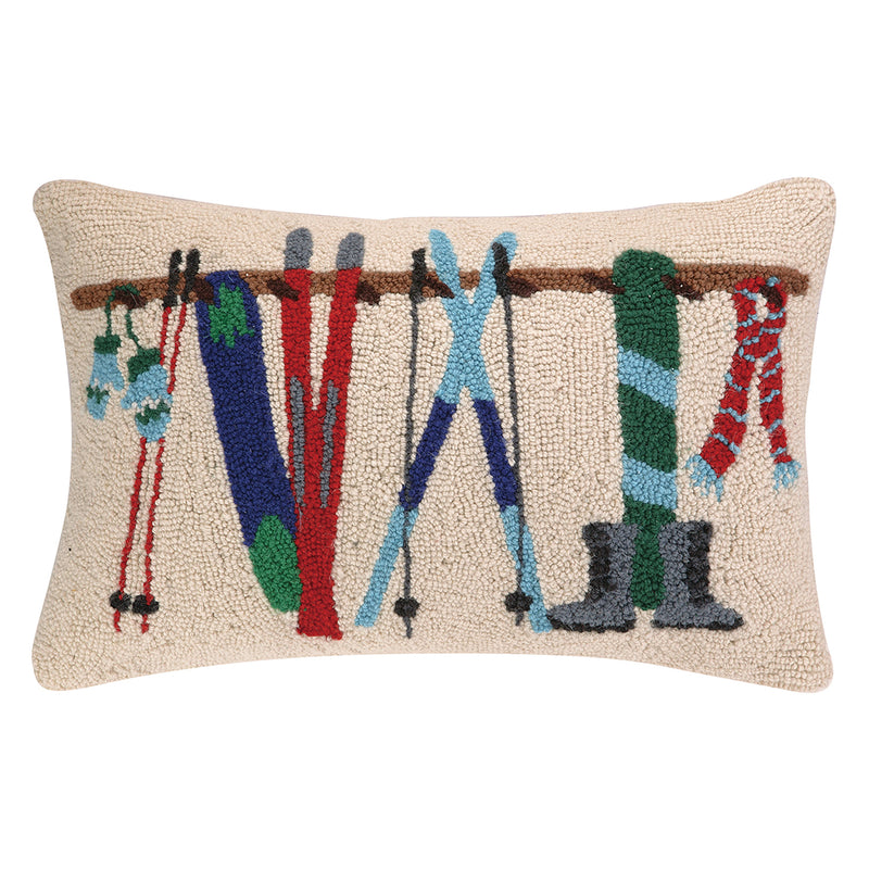 Winter Rack Hook Throw Pillow