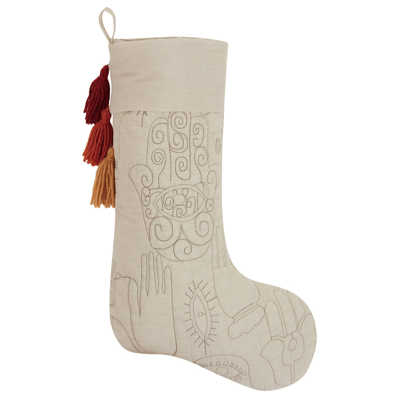 Justina Blakeney Hamsa Quilted Christmas Stocking